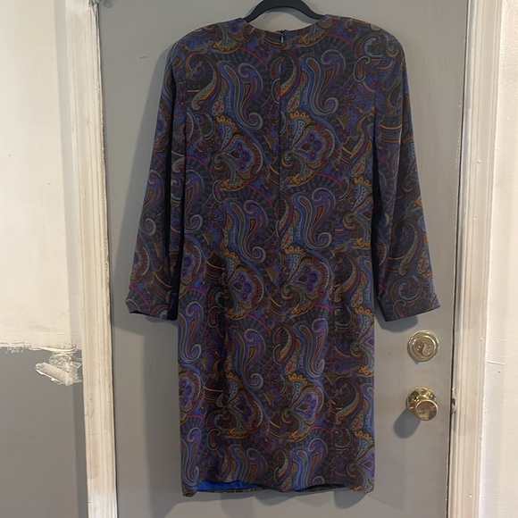 VINTAGE Tahari‎ Paisley Patterned Dress 12 - Picture 6 of 9